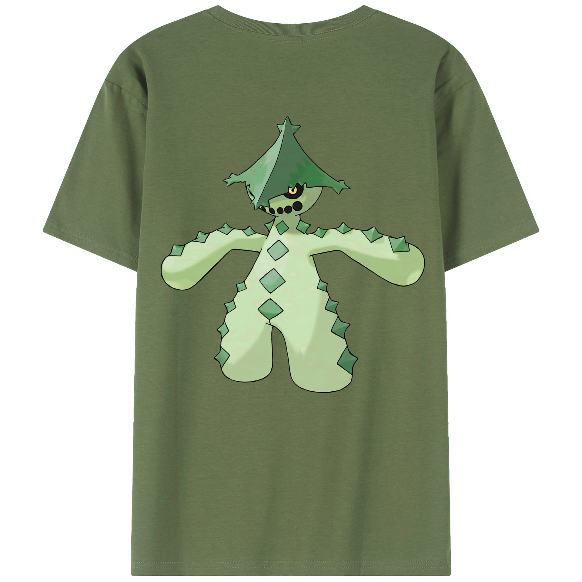 （画像用） ポケットモンスター Pokémon 綿100％ メンズ半袖Tシャツ（バックプリント） 通気性